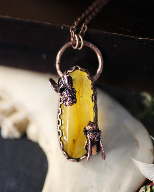 Amber Honeybee Necklace