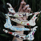 Blue Floral Deer Jawbones