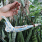 Blue Floral Deer Jawbones