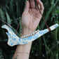 Blue Floral Deer Jawbones