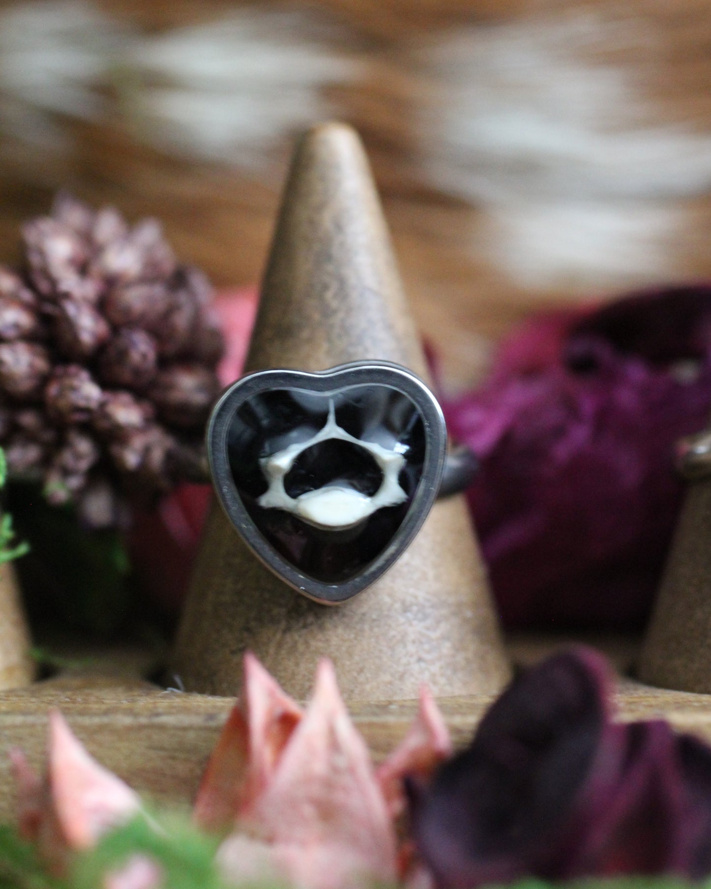 Heart Shaped Tooth and Bone Rings