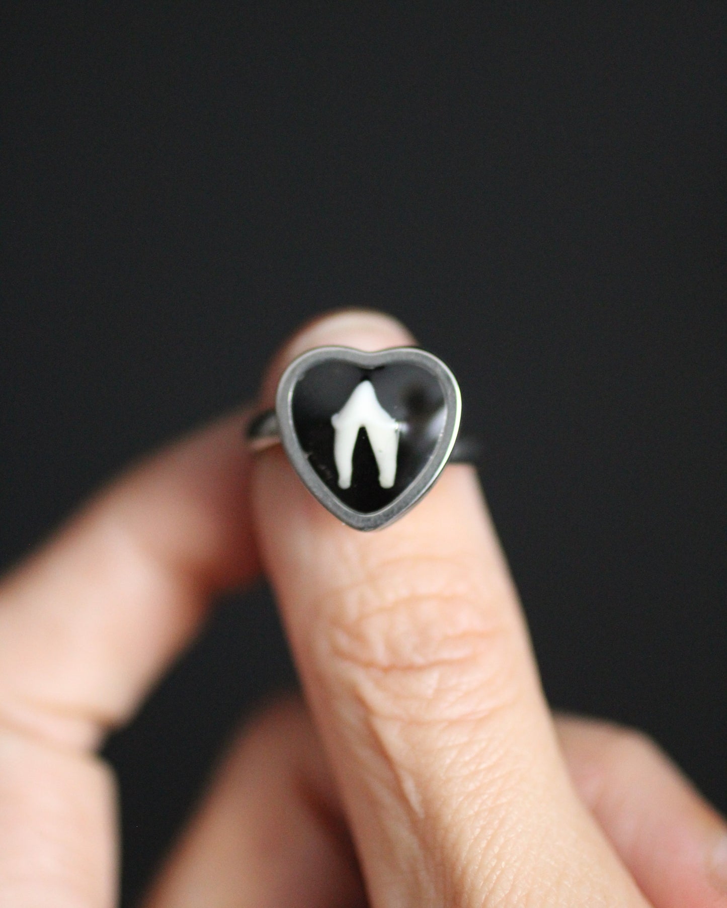 Heart Shaped Tooth and Bone Rings