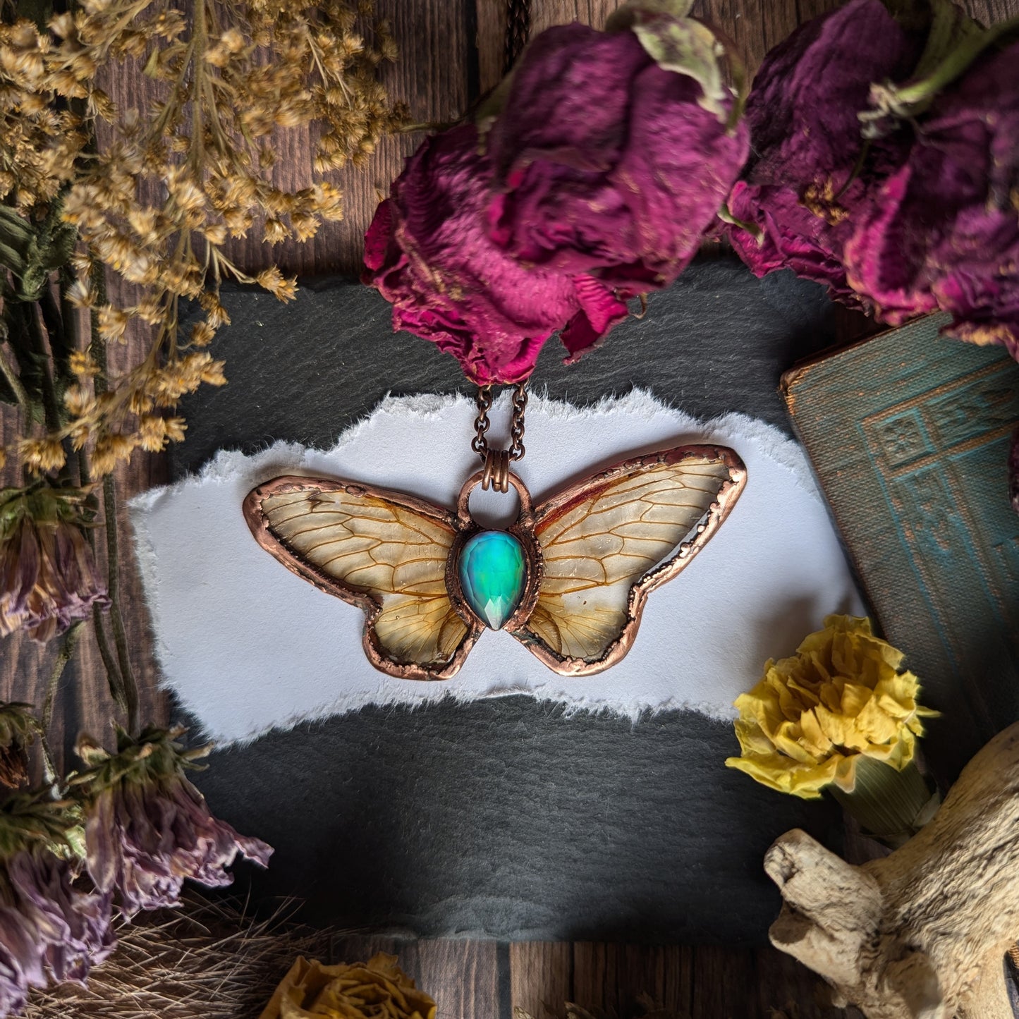 Aurora Cicada Wing Necklace