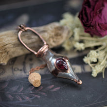 Load image into Gallery viewer, Garnet Cremation Vial Necklace
