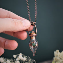 Load image into Gallery viewer, Emerald Cremation Vial Necklace
