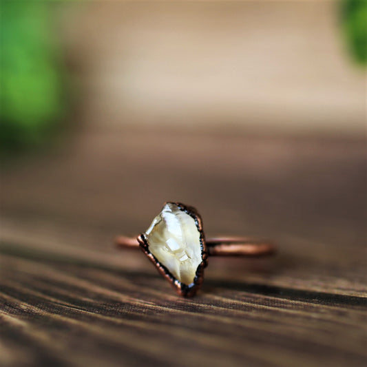 Raw Citrine Ring
