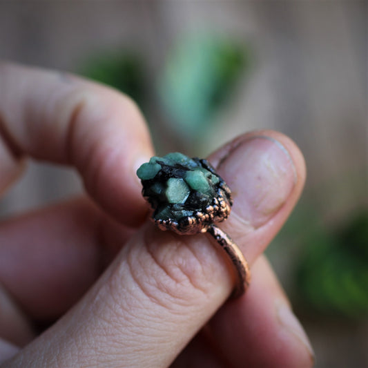 Raw Emerald Ring