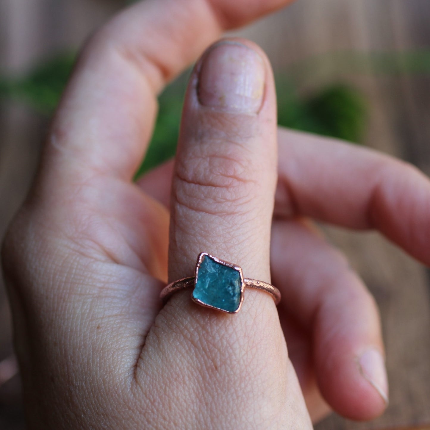 Raw Apatite Ring