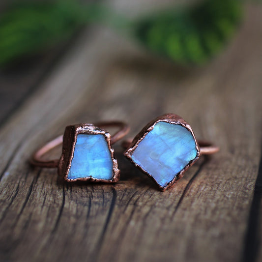 Raw Moonstone Ring